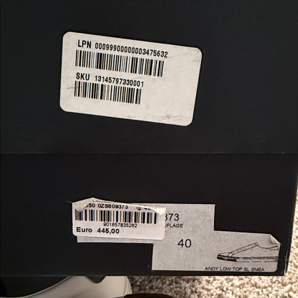 Saint Laurent White Sneakers with Camo Laces - Picture 2 of 15